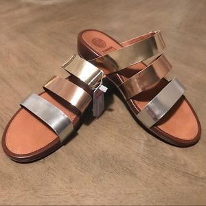 New FitFlop Gold, Rose Gold, and Silver Sandal